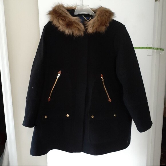 Nwt J. Crew chateau parka coat jacket Italian Stadium cloth wool nello gori 20 - Picture 6 of 10